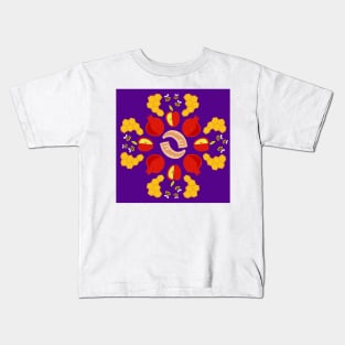 Rosh Hashanah Roundel in Purple Kids T-Shirt